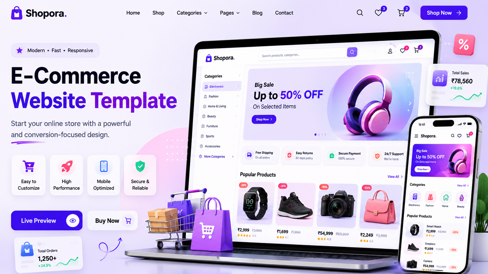 E-commerce template